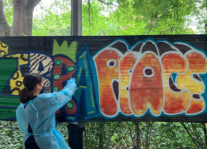 Graffiti-Workshop mit Jugendlichen